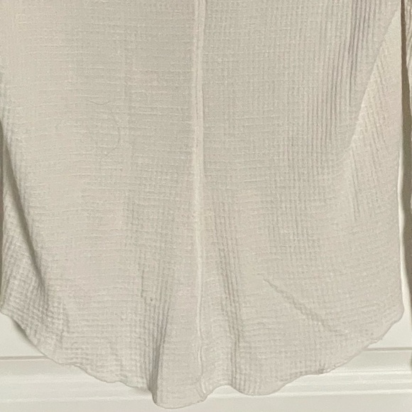 Free People Cream Going Places Snaps Waffle Knit Cardigan Sweater - 35604 - Picture 11 of 16